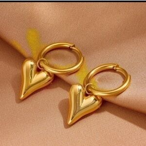 Classic Style Heart Shape Earrings NWT